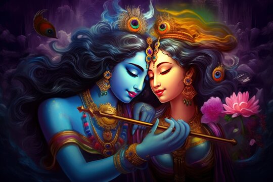 Radha and Krishna (symbol of Devine Love), Generative AI
