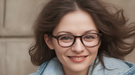 Obraz premium portrait of a woman wear glasses