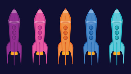 Space rocket illustration