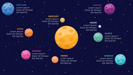 Universe planets and space concept illustration of our solar system © powerpointschool