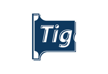 TIG letter logo and icon design template