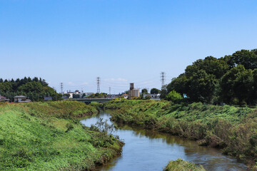 Fototapeta premium 新河岸川（埼玉県富士見市）