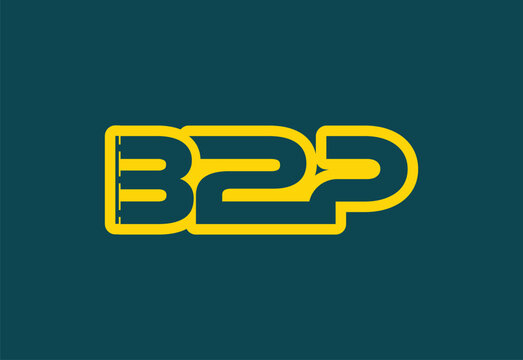 B2P letter logo and icon design template