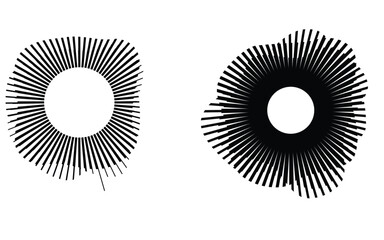 Abstract sound waves element on a white background, easily editable sound waves icon set, vector art illustration