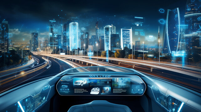Smart Mobility and Autonomous Vehicles: AI-Driven Traffic System in Futuristic City, Drone Perspective