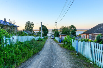 street in indigenous Nanai village of Verkhnii Nergen (Nanaysky district, Khabarovsk krai, Russia)