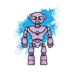 Fototapeta na wymiar futuristic and trendy mecha robot logo mascot design