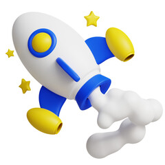 3D Rocket Icon