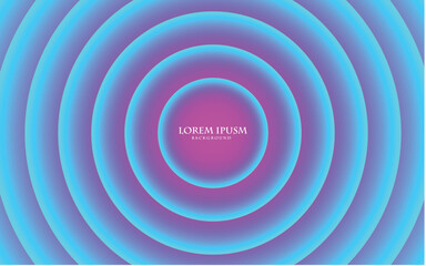 Abstract ripple effect, light blue to neon pink abstract 3d circle motions background, circle shape paper cut style 3d abstract background, Technology round Logo elements for modern day design