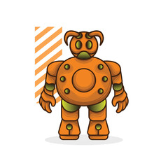 futuristic and trendy mecha robot logo mascot design