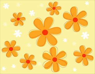 Flower seamless vector texture background