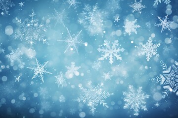 Decorative winter border with snowflakes