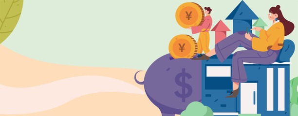 Home loan flat vector concept operation illustration
