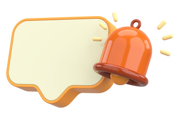 3D Notification Box. 3D Illustration.