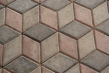 abstract neatly arranged paving block background