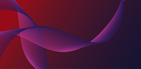 abstract with glowing wave background. Shiny moving lines design element. Modern gradient flowing wave lines. Futuristic technology concept.
