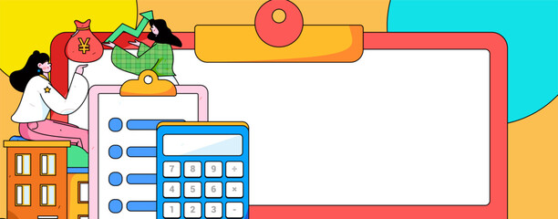 Home loan flat vector concept operation illustration
