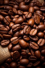 Fototapeta premium Roasted coffee beans background