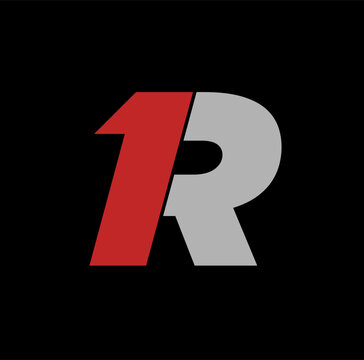 H1 typography lettering icon on black color.