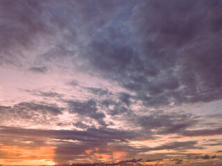 Fototapeta na wymiar Beautiful sky. Clouds in twilight sky in evening. Colorful sky in twilight time.