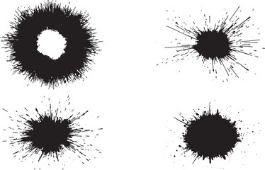 set of ink splashes