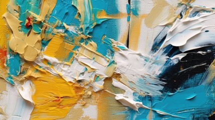 close up abstract acrylic painting texture background. generative ai 