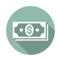 Dollar icon. Money sign icon for web, computer and mobile app. Vector illustration.