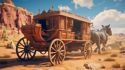 Fototapeta premium horse drawn carriage