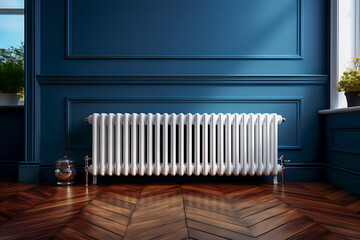 Modern radiator in the interior of the room