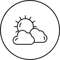 Clouds And Sun Icon