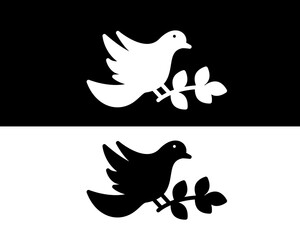 Peace icon flat vector logo design illustration