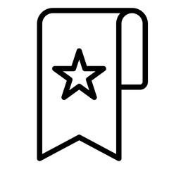 Bookmark outline line icon
