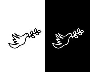 Peace icon flat vector logo design illustration