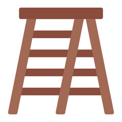 Ladder for library flat icon