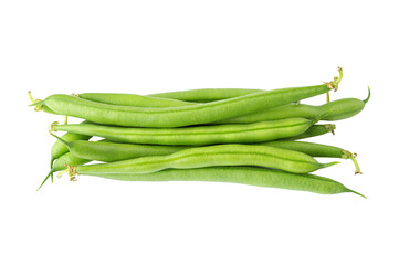 Green beans  isolated in white background. Healthy food. Black Eyed Peas. File contains clipping path. Veganism.