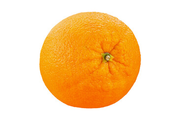 Ripe whole  orange fruit isolated on white background. File contains clipping path.