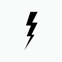 Lightning Icon. Electricity, Thunderbolt Symbol. Charging Sign  - Vector