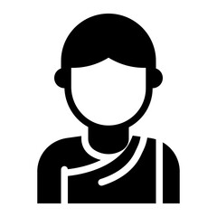 Ihram for hajj pilgrimage solid glyph icon