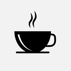 Hot Drink Icon. Cup Coffee, Mug Tea, Beverage, Breakfast Menu.    