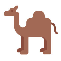 Camel animal desert flat icon