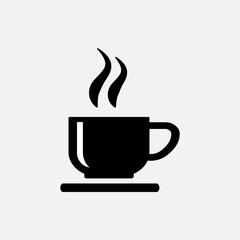 Hot Drink Icon. Cup Coffee, Mug Tea, Beverage, Breakfast Menu.    