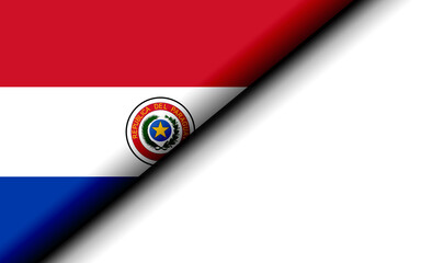 Paraguay flag folded in half