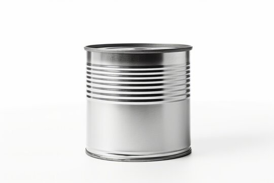 Metal tin can container isolated