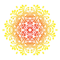 Fototapeta na wymiar Beauty batik ethnic dayak borneo vector graphics of beautiful gradient petals art with a luxurious and dynamic design