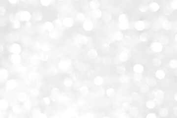 White and gray bokeh background. Photo can be used for the concepts of New Year, Christmas, Wedding Anniversary and all celebrations. - obrazy, fototapety, plakaty