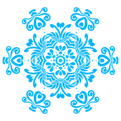 Beauty batik ethnic dayak borneo vector graphics of beautiful  gradient petals art with a luxurious and dynamic design