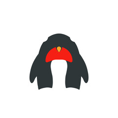 vector penguin logo with mushroom in the middle