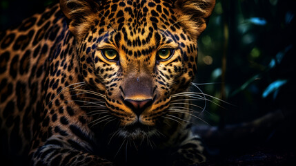 Obraz premium close up portrait of a leopard