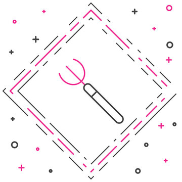 recommend clip art: Line Garden pitchfork icon isolated on white background. Garden fork sign. Tool for horticulture, agriculture, farming. Colorful outline concept. Vector