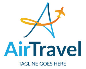 Travel agency and a letter logo vector design